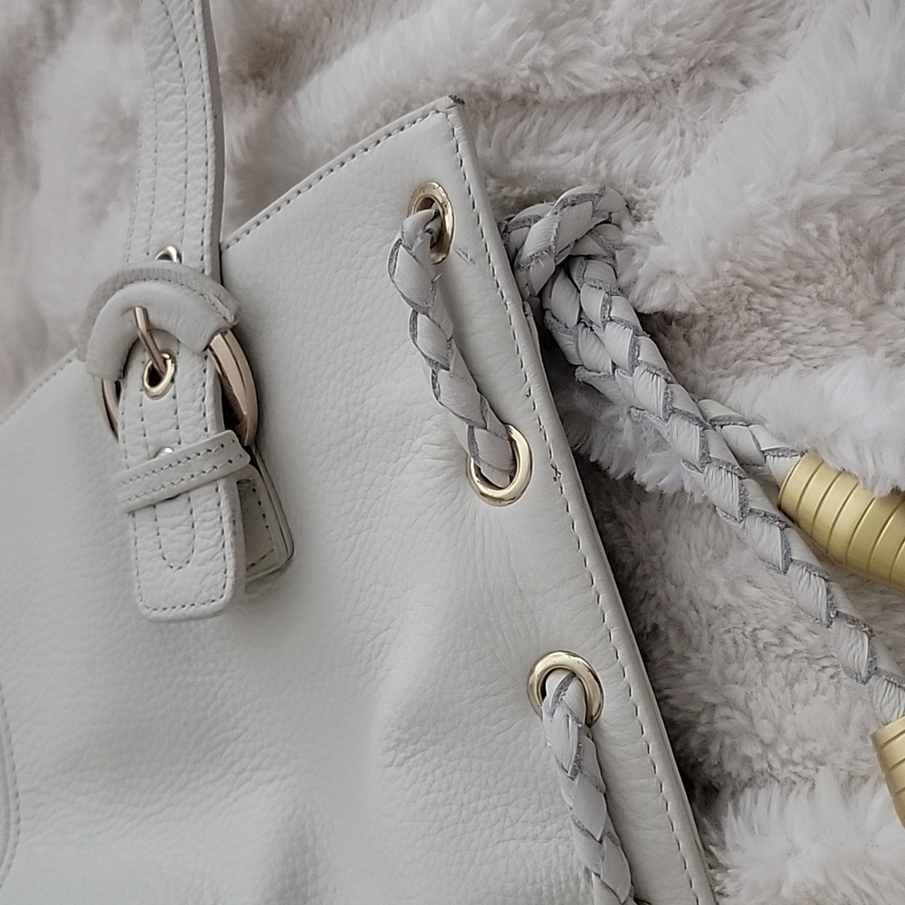 Ameri Leather White Leather Tote - image 4